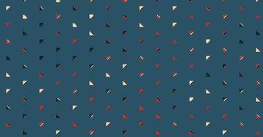 Çoklu üçgenden yapılmış ok şekilli yatay vektör şablonu. Düz arkaplan ile üretken sanat 