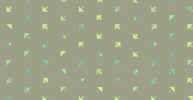 Çoklu üçgenden yapılmış ok şekilli yatay vektör şablonu. Düz arkaplan ile üretken sanat 