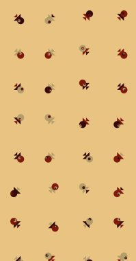 Soyut Renk Yarım Tonlama Noktaları, Üretken sanat arkaplanı çizimi