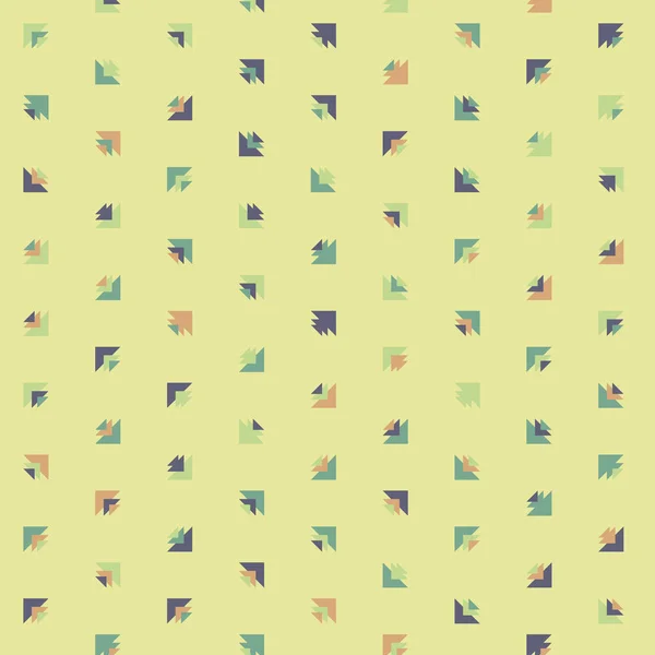 Шаблон Квадратного Вектора Стрелками Нескольких Треугольников Генеративное Искусство Простым Фоном — стоковый вектор