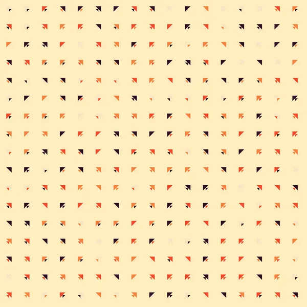 Kare vektör şablonu ve birden fazla üçgenden yapılmış ok figürleri. Düz arkaplan ile üretken sanat 