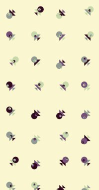 Soyut Renkli Yarım Tonlu Noktalar, Üretken sanat arkaplan çizimi