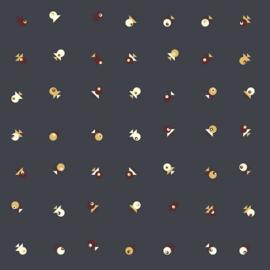 Soyut Renkli Yarım Tonlu Noktalar, Üretken sanat arkaplan çizimi