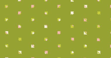 Çoklu üçgenden yapılmış ok şekilli yatay vektör şablonu. Düz arkaplan ile üretken sanat 