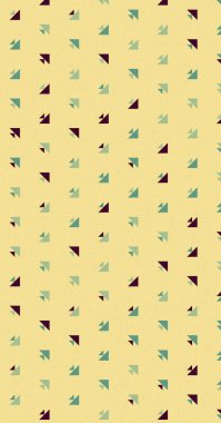 Renkli üçgenlerden oluşan rastgele soyut yerli görünümlü figürler. Sade arkaplanda duvar kağıdı ya da tekstil şablonu 