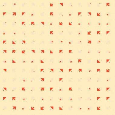 Renkli üçgenlerden oluşan rastgele soyut yerli görünümlü figürler. Sade arkaplanda duvar kağıdı ya da tekstil şablonu 