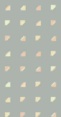 Çoklu üçgenden yapılmış ok şekilli dikey vektör şablonu. Düz arkaplan ile üretken sanat 