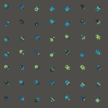 Soyut Renkli Yarım Tonlu Noktalar, Üretken sanat arkaplan çizimi