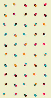 Soyut Renk Yarım Tonlama Noktaları, Üretken sanat arkaplanı çizimi