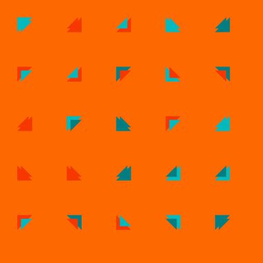 Kare vektör şablonu ve birden fazla üçgenden yapılmış ok figürleri. Düz arkaplan ile üretken sanat 