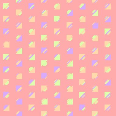 Kare vektör şablonu ve birden fazla üçgenden yapılmış ok figürleri. Düz arkaplan ile üretken sanat 