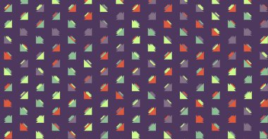 Çoklu üçgenden yapılmış ok şekilli yatay vektör şablonu. Düz arkaplan ile üretken sanat  