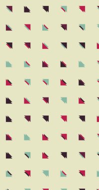 Çoklu üçgenden yapılmış ok şekilli dikey vektör şablonu. Düz arkaplan ile üretken sanat  