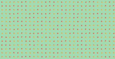 Soyut üçgenlerden yapılmış yatay vektör şablonu. Düz arkaplan ile üretken sanat  