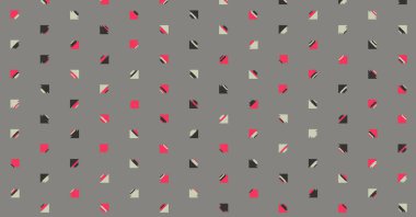 Çoklu üçgenden yapılmış ok şekilli yatay vektör şablonu. Düz arkaplan ile üretken sanat 