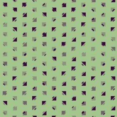 Kare vektör şablonu ve birden fazla üçgenden yapılmış ok figürleri. Düz arkaplan ile üretken sanat 