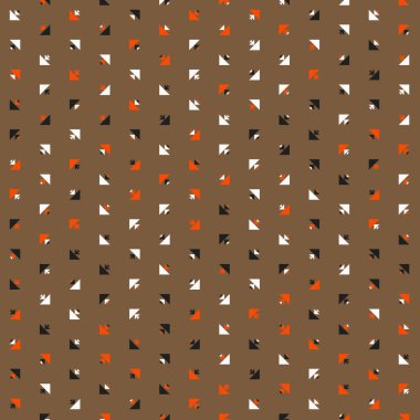 Soyut üçgenlerden oluşan kare vektör şablonu. Düz arkaplanda üretken sanat