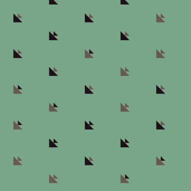 Kare vektör şablonu ve birden fazla üçgenden yapılmış ok figürleri. Düz arkaplan ile üretken sanat 