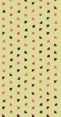 Çoklu üçgenden yapılmış ok şekilli dikey vektör şablonu. Düz arkaplan ile üretken sanat  