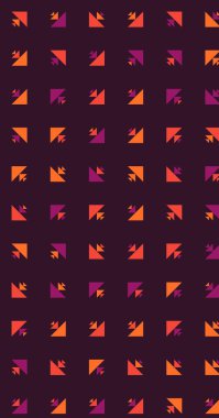 Birden fazla üçgenden oluşan çok amaçlı dikey vektör şablonu. Düz arkaplan ile üretken sanat 