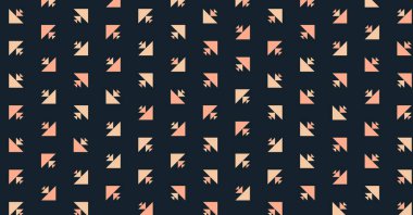 Çoklu üçgenden yapılmış ok şekilli yatay vektör şablonu. Düz arkaplan ile üretken sanat  