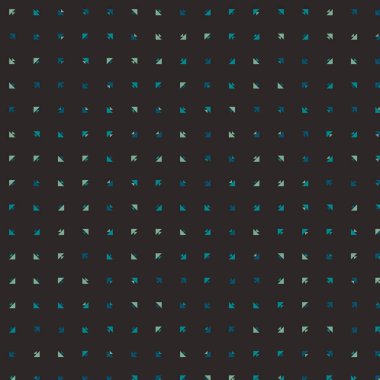 Birden fazla üçgenden oluşan çok amaçlı kare vektör şablonu. Düz arkaplan ile üretken sanat 