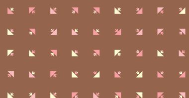 Çoklu üçgenden yapılmış ok şekilli yatay vektör şablonu. Düz arkaplan ile üretken sanat 