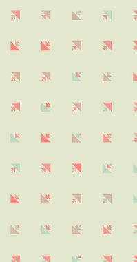 Çoklu üçgenden yapılmış ok şekilli dikey vektör şablonu. Düz arkaplan ile üretken sanat  