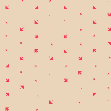 Kare vektör şablonu ve birden fazla üçgenden yapılmış ok figürleri. Düz arkaplan ile üretken sanat 