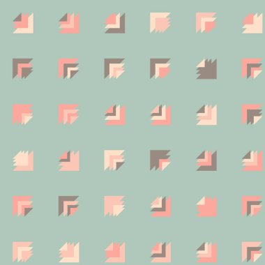 Soyut üçgenlerden oluşan kare vektör şablonu. Düz arkaplanda üretken sanat