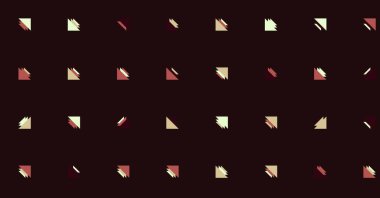 Birden fazla üçgenden oluşan çok amaçlı yatay vektör şablonu. Düz arkaplan ile üretken sanat 