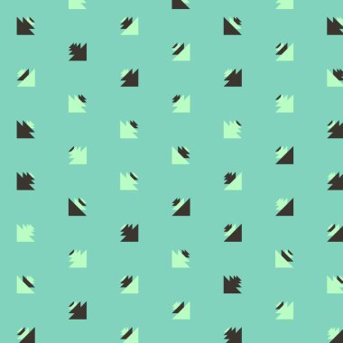 Soyut üçgenlerden oluşan kare vektör şablonu. Düz arkaplanda üretken sanat