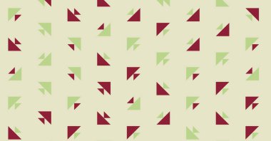 Çoklu üçgenden yapılmış ok şekilli yatay vektör şablonu. Düz arkaplan ile üretken sanat  