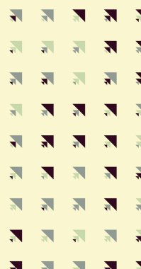 Çoklu üçgenden yapılmış ok şekilli dikey vektör şablonu. Düz arkaplan ile üretken sanat  