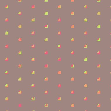 Soyut üçgenlerden oluşan kare vektör şablonu. Düz arkaplanda üretken sanat