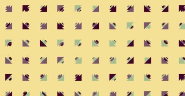 Çoklu üçgenden yapılmış ok şekilli yatay vektör şablonu. Düz arkaplan ile üretken sanat  