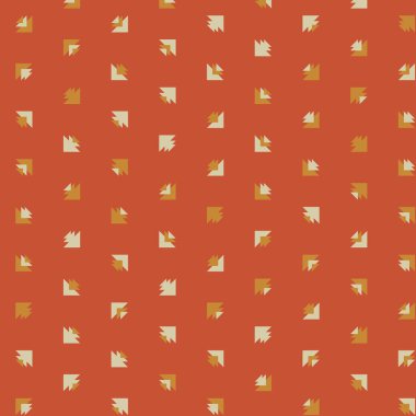 Soyut üçgenlerden oluşan kare vektör şablonu. Düz arkaplanda üretken sanat