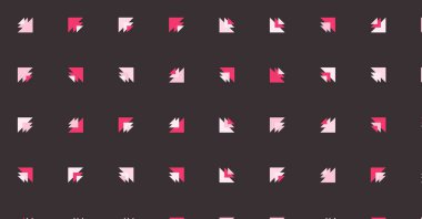 Çoklu üçgenden yapılmış ok şekilli yatay vektör şablonu. Düz arkaplan ile üretken sanat  