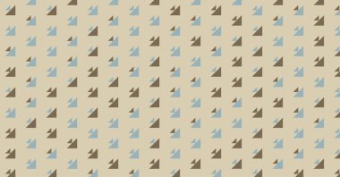 Üçgenlerden oluşan soyut şekillerle yatay vektör şablonu. Düz arkaplanda üretken sanat