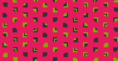 Çoklu üçgenden yapılmış ok şekilli yatay vektör şablonu. Düz arkaplan ile üretken sanat 