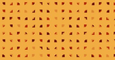 Üçgenlerden oluşan soyut şekillerle yatay vektör şablonu. Düz arkaplanda üretken sanat