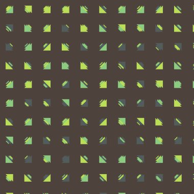 Kare vektör şablonu ve birden fazla üçgenden yapılmış ok figürleri. Düz arkaplan ile üretken sanat  