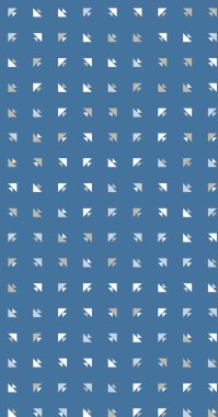 Soyut üçgenlerden oluşan uzun dikey vektör şablonu. Düz arkaplanda üretken sanat