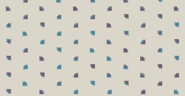 Çoklu üçgenden yapılmış ok şekilli yatay vektör şablonu. Düz arkaplan ile üretken sanat  