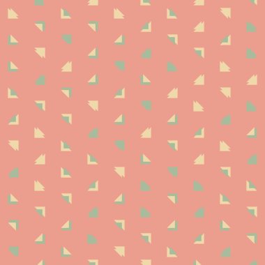 Birden fazla üçgenden oluşan kare vektör şablonu. Düz arkaplan ile üretken sanat 