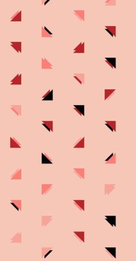 Çoklu üçgenden yapılmış ok şekilli dikey vektör şablonu. Düz arkaplan ile üretken sanat  