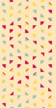 Çoklu üçgenden yapılmış ok şekilli dikey vektör şablonu. Düz arkaplan ile üretken sanat  