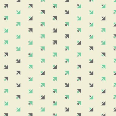 Birden fazla üçgenden oluşan çok amaçlı kare vektör şablonu. Düz arkaplan ile üretken sanat 