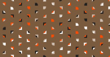 Çoklu üçgenden yapılmış ok şekilli yatay vektör şablonu. Düz arkaplan ile üretken sanat 