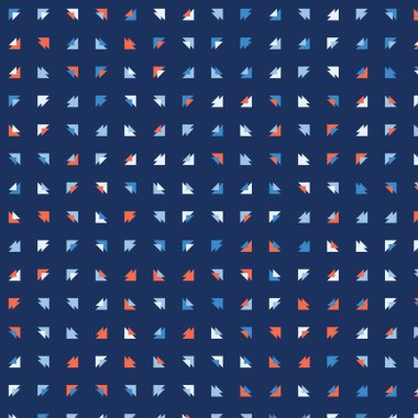 Birden fazla üçgenden oluşan çok amaçlı kare vektör şablonu. Düz arkaplan ile üretken sanat 